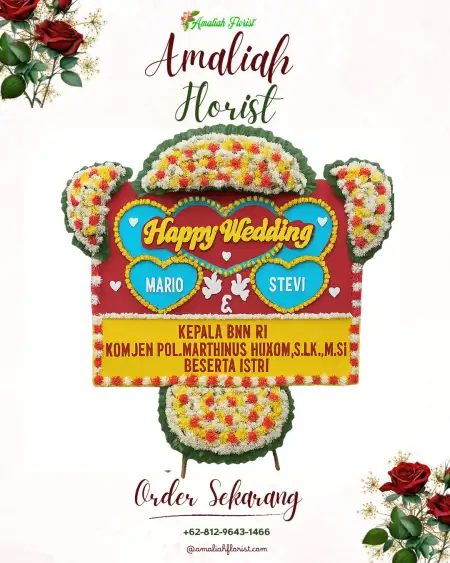 Papan Bunga Pernikahan Curahkalong